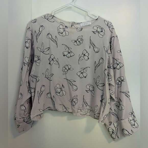 Oak + Fort Cropped Floral shirt - Picture 1 of 5